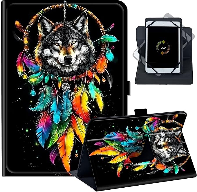 Case for Google Pixel Tablet 11 2023PU Leather 360 Degree Rotatable Kickstand Tablet Cover with Magnetic Closure for Pixel Tablet 11 2023/ All 10.5-11.5 Tablet，American Eagle with Flag