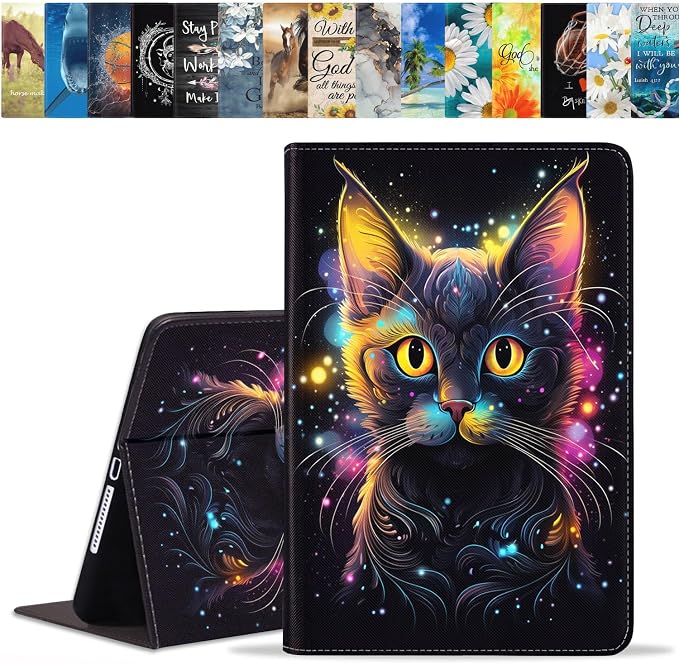 Case for Samsung Galaxy Tab A 8.0 2019 (SM-T290/T295/T297) Slim Lightweight PU Leather Stand Cover with Auto Wake/Sleep for Galaxy Tab A 8.0 Inch Abstract Watercolor Art Dogs