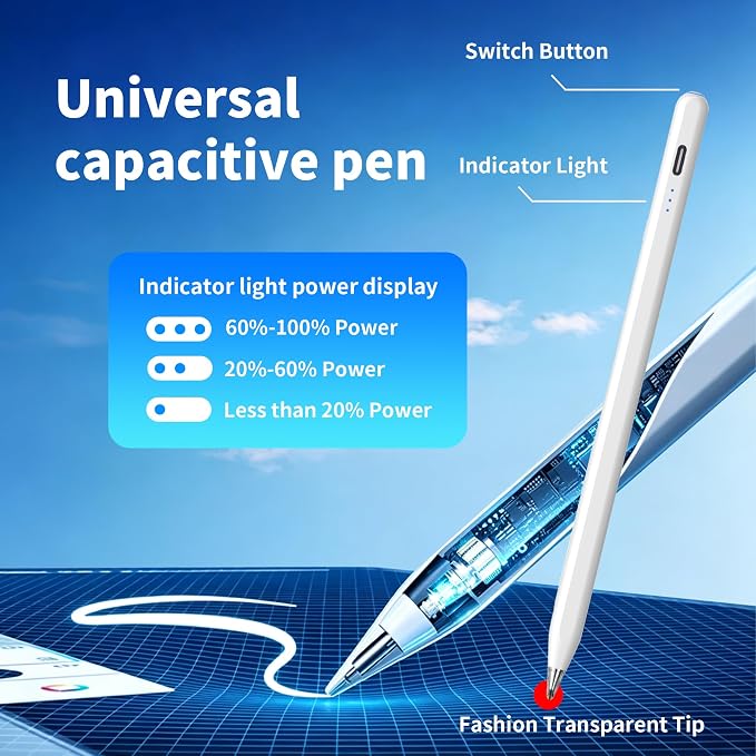 Galaxy Tab A11+ Stylus Pen for Samsung Table A11/A9+/A9 Drawing Stylus for Android Tablets Precise Writing PencilFast ChargingAuto SleepButton on/Off (Black)