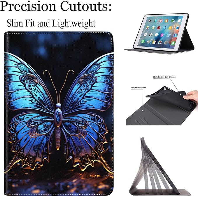 Case for Samsung Galaxy Tab S10 FE Plus 5G Multi-Angle Stand Smart Cover Shockproof with Auto Wake/Sleep for Galaxy Tab S10 FE+ 13.1 Inch (SM-X620/SM-X626B) 2025 Magic Mushrooms Fungus
