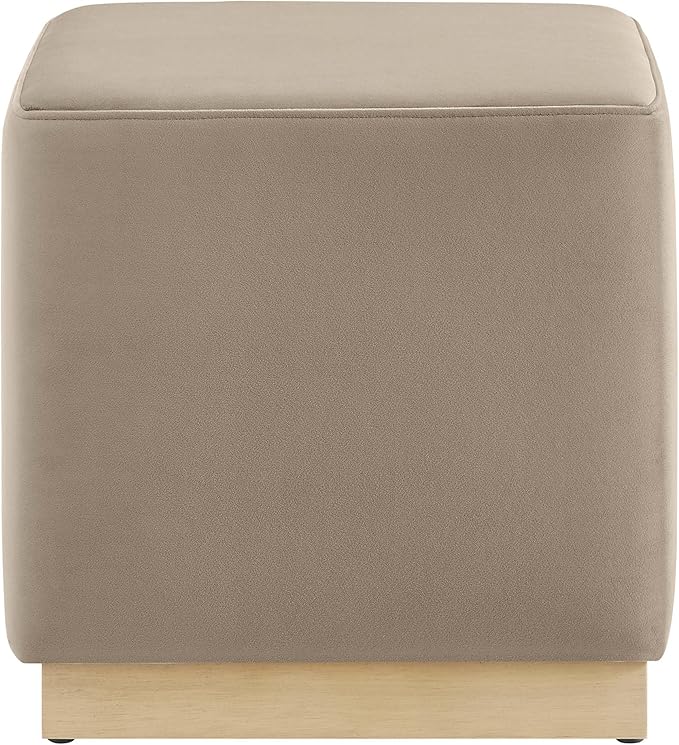 Modway 17" Square Performance Velvet Upholstered Upholstered Ottoman