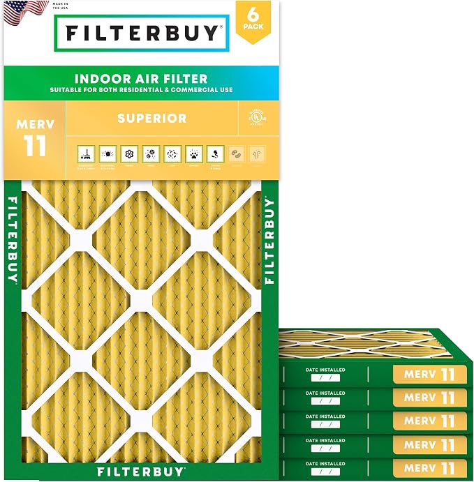 Filterbuy 24x36x1 Air Filter MERV 11 Superior Pet & Allergy Defense,