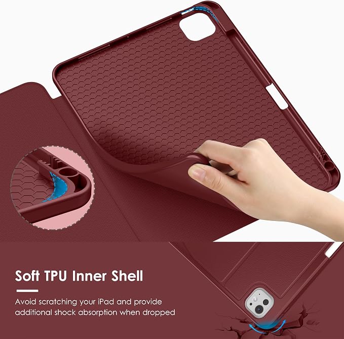VIKESI Case for iPad Pro 11 inch (M5/M4) 2025/2024Multiple Angles Magnetic Stand CoverShockproof BackPencil Holderand Auto Sleep/WakeBlack