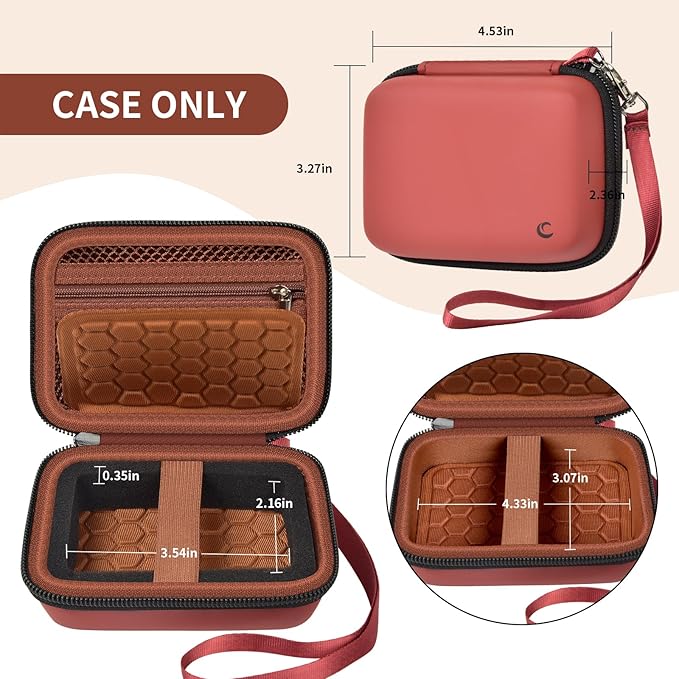 Carrying & Protective Case for Digital Camera, AbergBest 21 Mega Pixels 2.7" LCD Rechargeable HD/Kodak Pixpro/Canon PowerShot ELPH 180/190 / Sony DSCW800 / DSCW830 Cameras for Travel - Brown