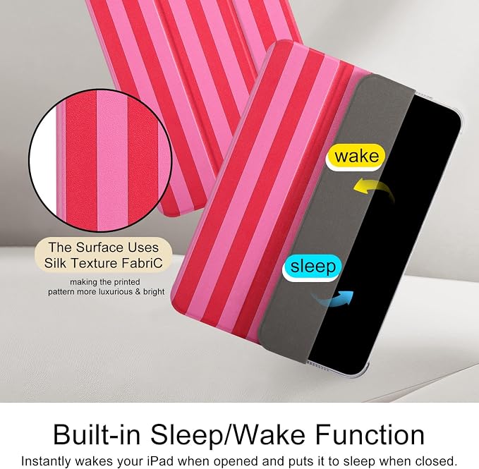 case for ipad 11th Generation11 Inch 2025 (A16 Chip) &amp 10th Gen 10.9 Inch 2022 - Slim Scratch-Resistant Hard PC Translucent Back Shell Smart Cover Wake/Sleep FunctionBlack Bow