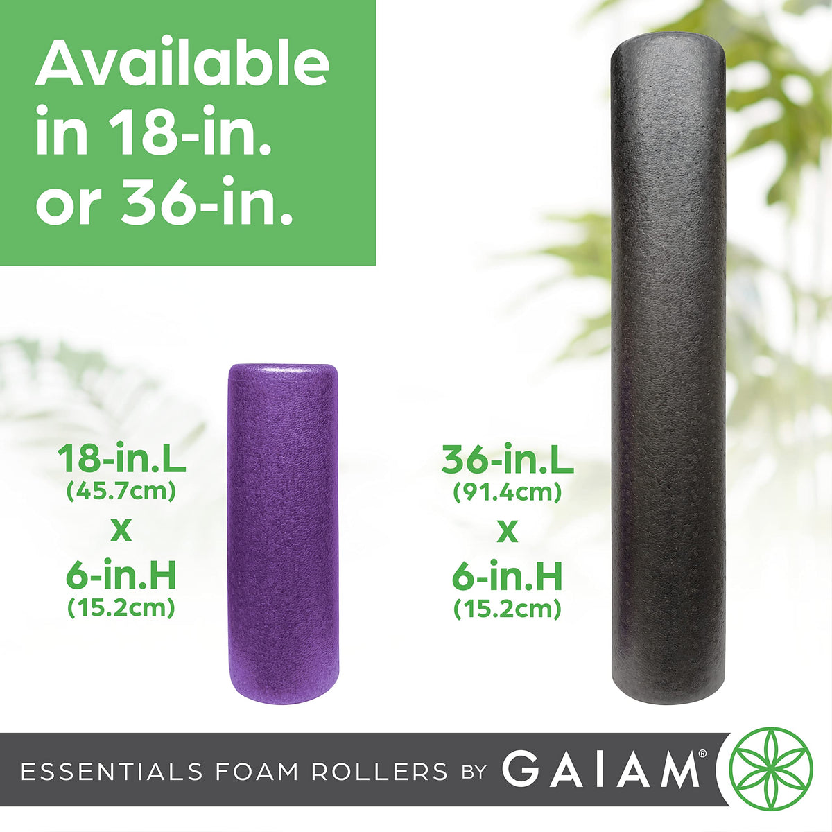 Gaiam Essentials High-Density Foam Roller 18” Teal