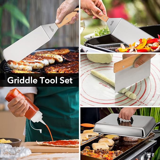 Stanbroil BBQ Griddle Accessories Set of 6 for Blackstone, Camp Chef Grill