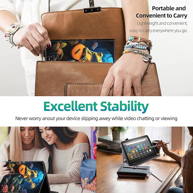 Case Cover for Amazon All-New Kindle Fire 7 Tablet (2022 Release-12th Generation) Latest Model 7 Slim Folding Stand Cover with Auto Wake/Sleep Dancing Skeleton in Mexican Costume