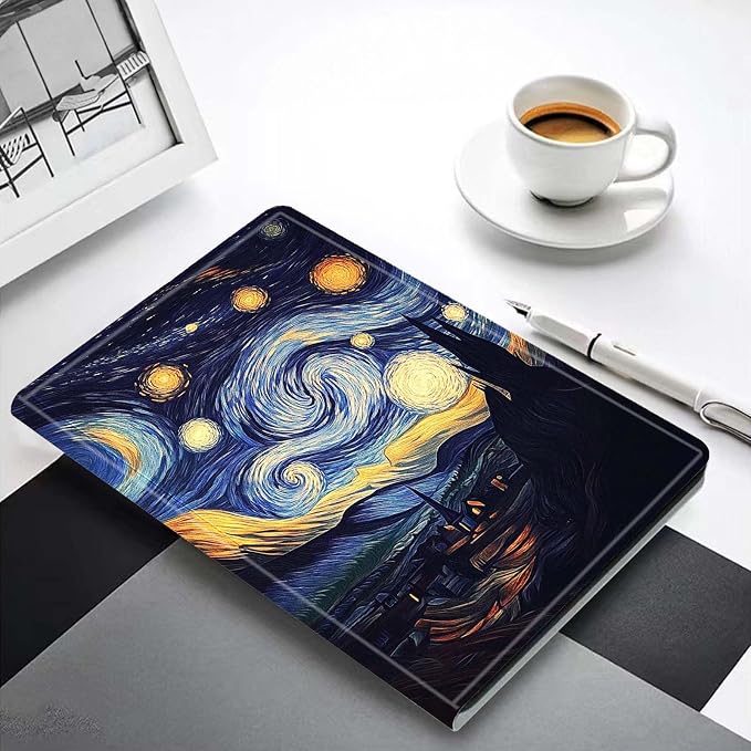 Case for iPad 9th/8th/7th Generation (2021/2020/2019) 10.2-inchSlim PU Leather Cover Adjustable Stand Auto Wake/SleepAurora Over Mountains