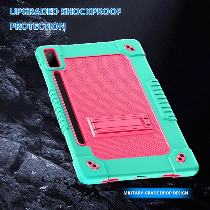 Case for Lenovo Tab P12for Lenovo Tab P12 12.7 Tablet CaseShockproof with Kickstand/Shoulder Strap Case for Lenovo tab P12/Xiaoxin Pad Pro 12.7 Tablet TB370FU/TB371FC (Black)