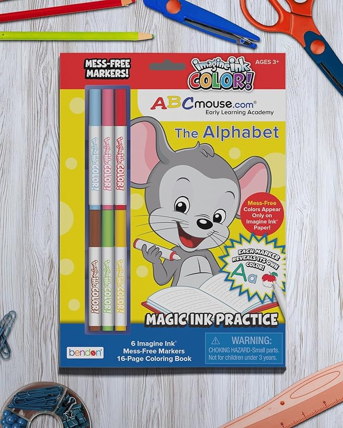 ABCmouse School Readiness Bundle – 4 Interactive Workbooks for Kids Ages 3+, Alphabet, Writing, Math & Scissor Skills, Perfect for Kindergarten Preparation, Includes Markers for Fun Learning