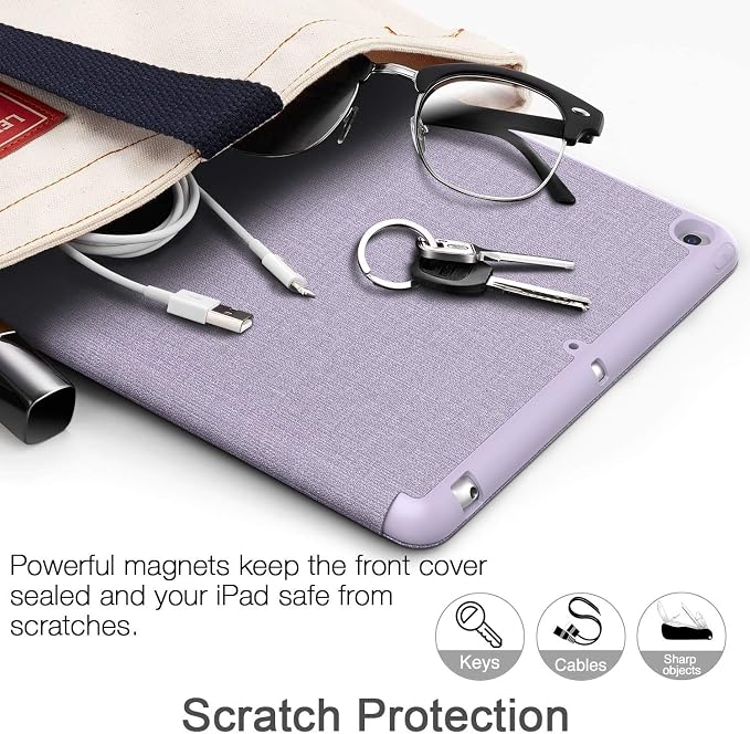 Soke Case Fits for iPad 6th/5th Generation with Pencil Holder - [Full Body Protection + Auto Wake/Sleep] Shockproof Soft TPU Back Cover for Apple iPad 9.7 inch 2018/2017 Black
