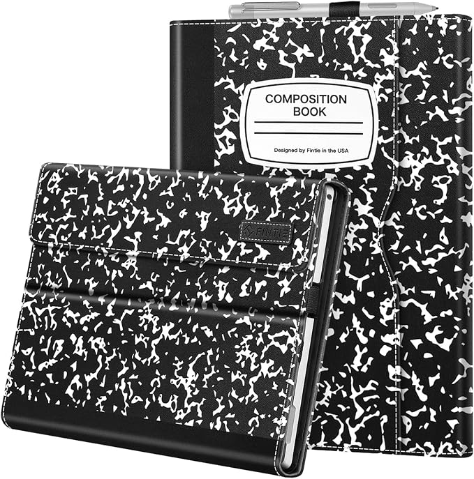 Fintie Case for 12.3 Inch Microsoft Surface Pro 7 Plus Surface Pro 7/6/5/4/3 - Portfolio Business Cover with Pocket Compatible with Type Cover Keyboard Black