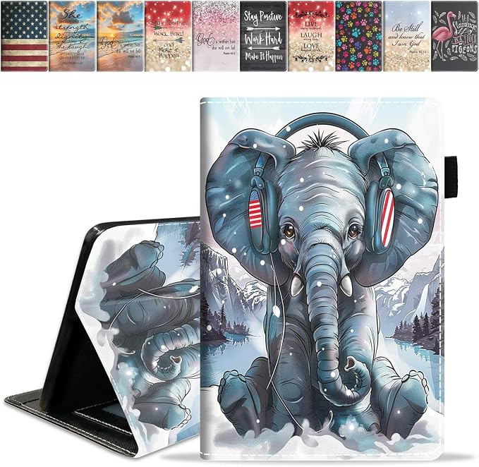Case for Amazon Fire HD 10 Tablet (9th/7th Generation 2019/2017 Release) Slim PU Leather Cover with Card Slot &amp Auto Wake/Sleep for Fire 10.1 Tablet African American Girl