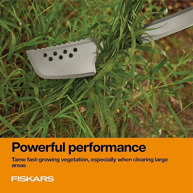Fiskars Machete Knife, Machete For Cutting Trees, Heavy Duty, 18-Inch Bushcraft Axe Branch Cutter with Rust-Resistant and Low-Friction Blade Coating and Nylon Sheath