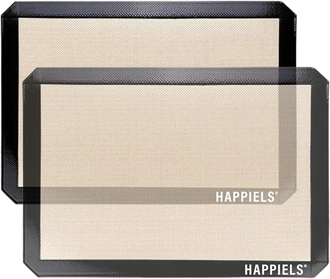 HAPPIELS Baking Mats for 15 inch Baking Sheets 2-Pack Nonstick