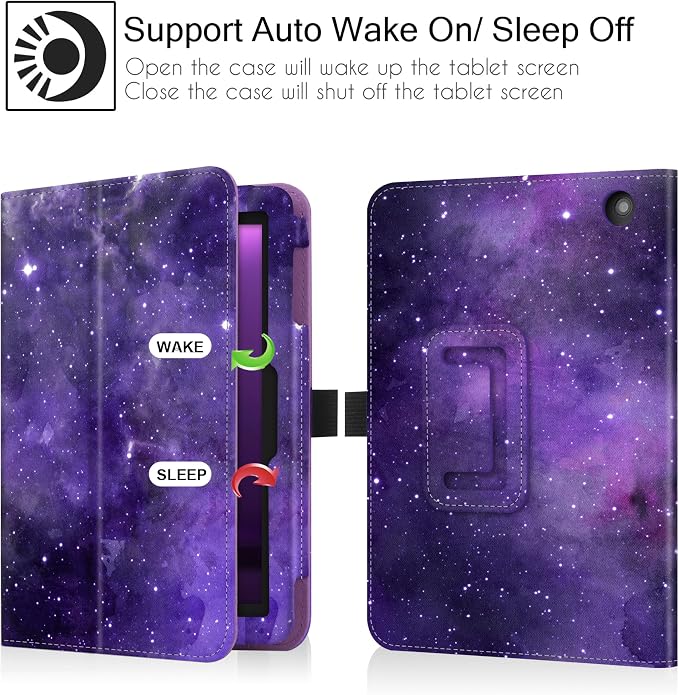 Folio Case Cover for 7-Inch Fire 7 Tablet (12th Generation 2022 Release) Not Fit for Previous 7th/9th Genration (Blugaxy)