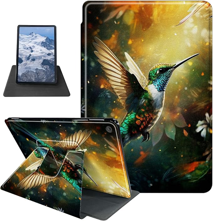 Astronaut Mushrooms Pattern Case for iPad 10.2 iPad 9th Generation 2021/ iPad 8th Generation 2020/ iPad 7th Generation 2019360 Degree Rotating Stand Protective Cover with Auto Sleep/Wake