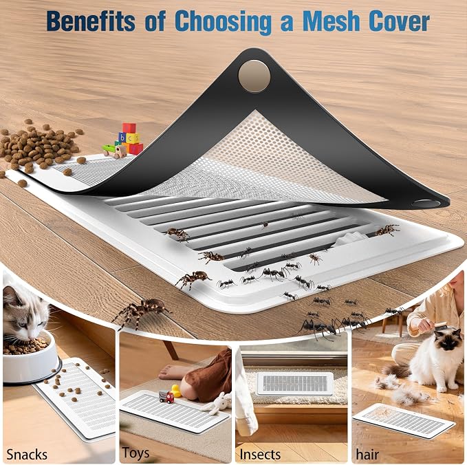 Magnetic Vent Covers with Vent Screen 5.1x13 Inch, Ceiling Air Vents to Block