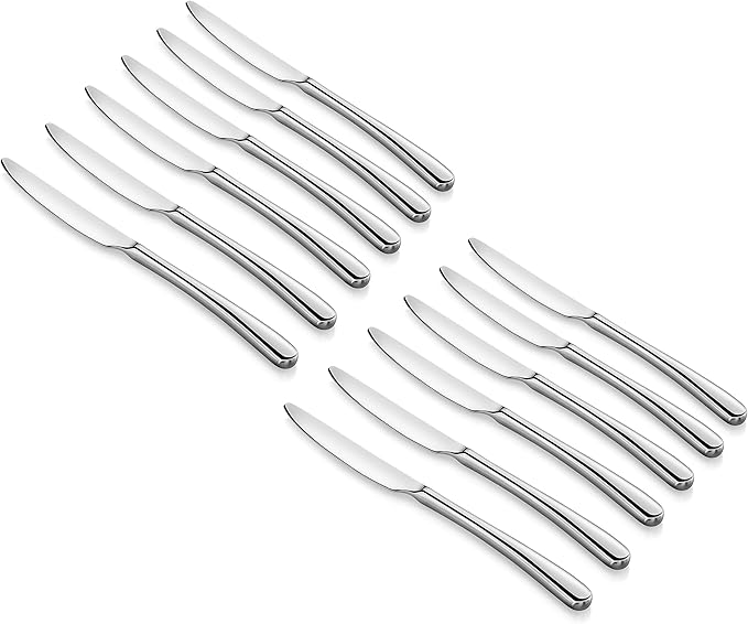 Artaste Rain II Forged 18/10 Stainless Steel Dinner Knife, Set of 12, 9.5-Inch