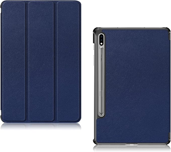 Case for Samsung Galaxy Tab S8 Plus 12.4 2022/S7 FE 2021/S7 Plus 2020 (SM-X800/X806/T730/T733/T736/T738/T970/T975/T976) Lightweight Tri-Fold Stand Thin Cover Auto Wake/Sleep Almond Blossom