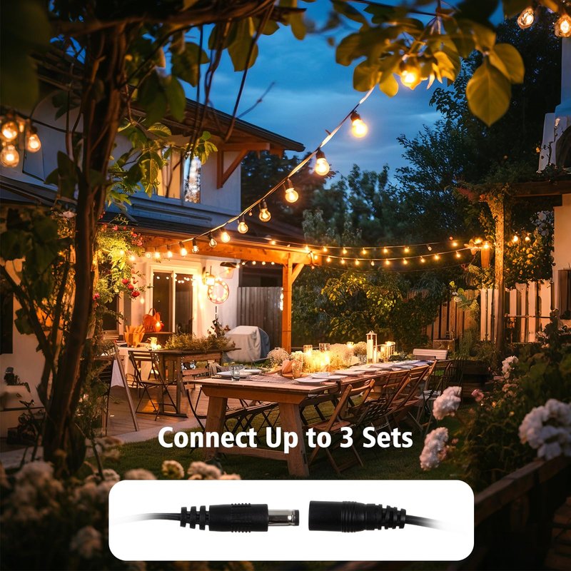 echosari Outdoor String Lights with APP Control, 200FT G40 LED String Lights for Outside with 84 Shatterproof Bulbs, Hanging Patio Lights for Balcony Apartments Backyard, Bistro,Garden, Porch, Party