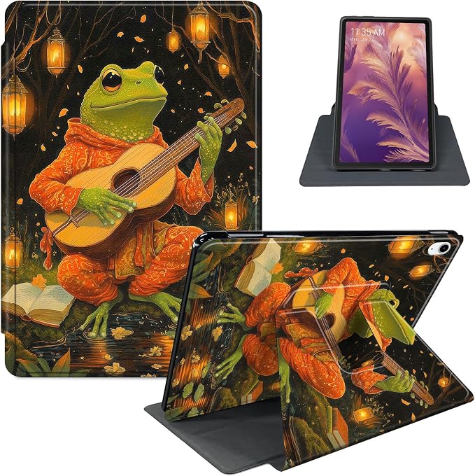 for iPad 11th Generation (A16 2025) 11 / iPad 10th Gen 10.9 2022 Case 360° Rotating PU Leather Stand Cover with Auto Sleep/Wake Shockproof TPU Backl Two Dragons Fighting