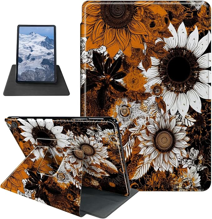 Astronaut Mushrooms Pattern Case for iPad 10.2 iPad 9th Generation 2021/ iPad 8th Generation 2020/ iPad 7th Generation 2019360 Degree Rotating Stand Protective Cover with Auto Sleep/Wake