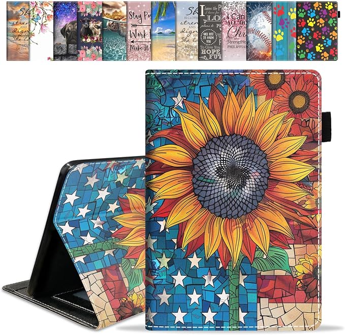Case for Amazon Fire HD 8/Fire HD 8 Plus Tablet (12th/10th Generation 2024/2022/2020 Release) Premium PU Leather Cover with Auto Sleep Wake African Women