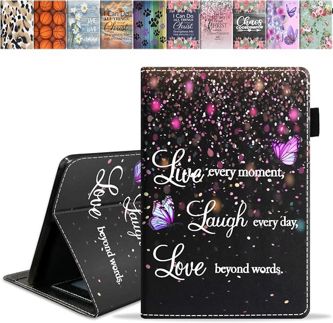 Case for All-New Amazon Fire HD 10 &amp 10 Plus Tablet 10.1 (13th/11th Generation 2023/2021 Release) - Slim PU Leather Folio Smart Cover with Auto Wake/Sleep Bible Verse Psalm 46:5