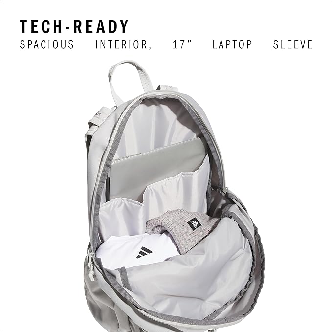 adidas Prime Backpack for Work, Travel Bag for Women and Men with Padded Compartment for Laptop