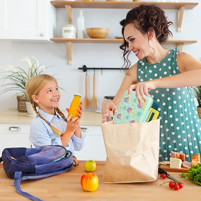 Bento Lunch Box for Kids with 8oz Soup Thermo Leak-Proof Lunch Food Containers with Snack Sauce Container for Kid Girls Boys to School