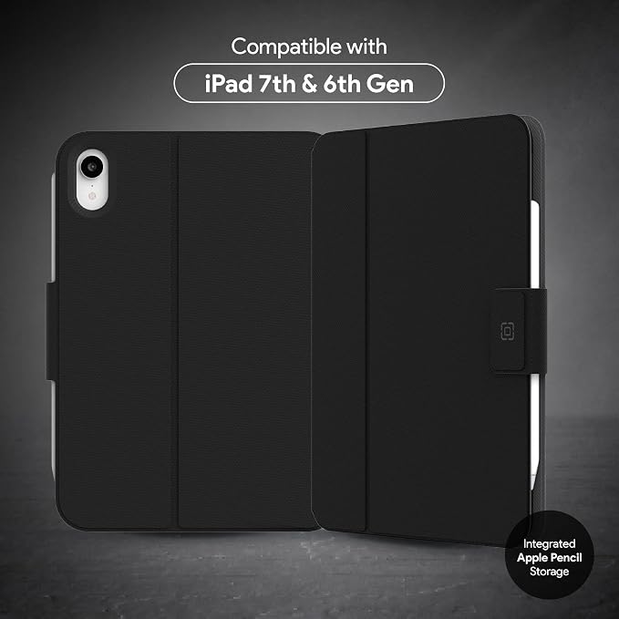 Incipio - SureView Protective Folio Case for iPad 10th Gen Lightweight Slim Cover with Adjustable Stand Scratch Protection (Black)