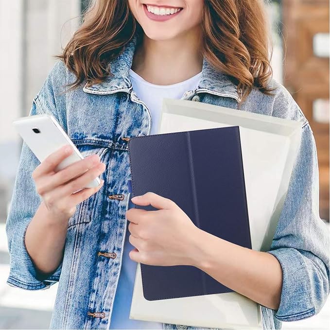 Case for Boost Celero5G TAB 10.9 Inch Tablet 2025 Released - Lightweight Folio PU Leather Cover with 1 Random Stylus (Navy Blue)