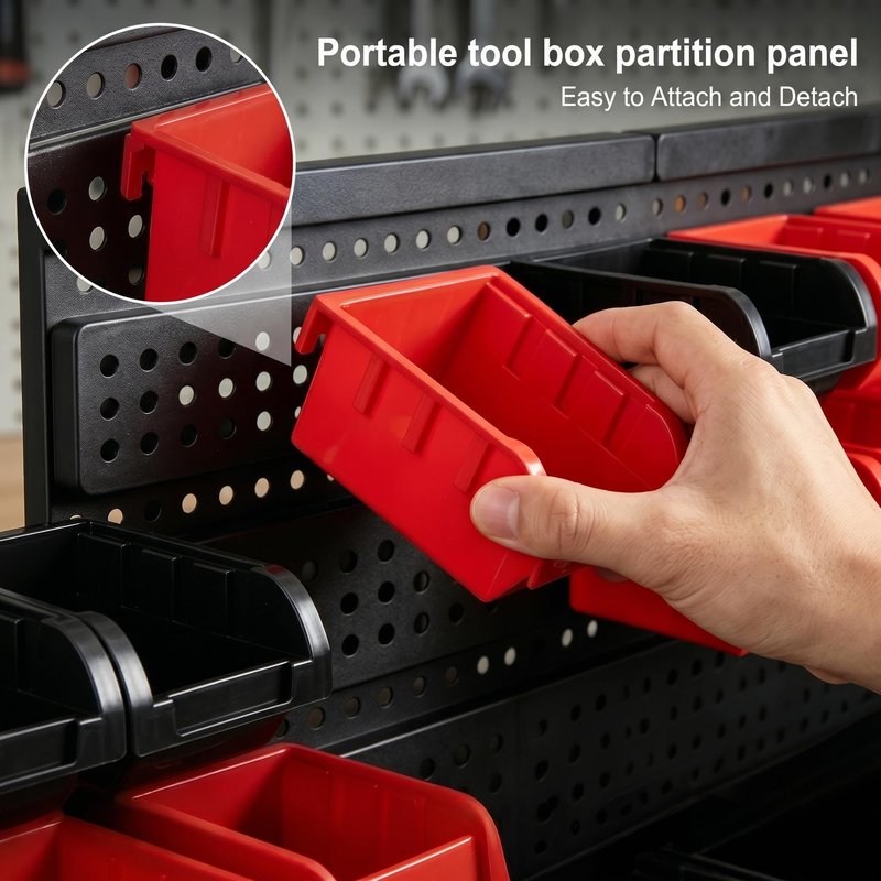 ZEUKMXOO 30Pcs Plastic Wall Mounted Storage Bins Parts Rack Nuts And Bolt Bins Organizer For Shop Garage for Screws, Nuts, Bolts, Nails, Beads, and Small Hardware Parts(YELLOW+BLACK, 30)