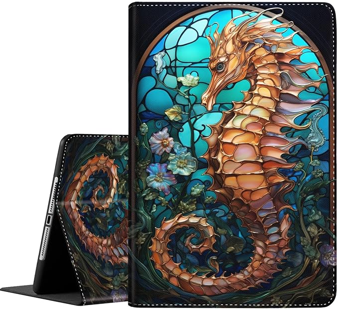Case for iPad (A16) 11th Generation 11 Inch (2025) for iPad 10th Generation 10.9 Inch (2022) Slim Folding Stand Cover with Auto Wake/Sleep Watercolor Sea Turtle