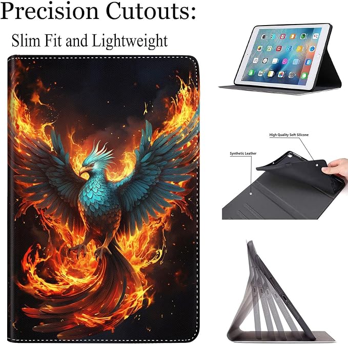 Case for Samsung Galaxy Tab S10 FE Plus 5G Multi-Angle Stand Smart Cover Shockproof with Auto Wake/Sleep for Galaxy Tab S10 FE+ 13.1 Inch (SM-X620/SM-X626B) 2025 Magic Mushrooms Fungus
