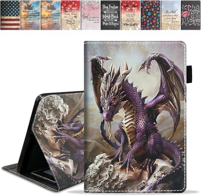 Case for Amazon Kindle Fire HD 8/Fire HD 8 Plus Tablet (12th/10th Generation 2024/2022/2020 Release) Slim PU Leather Cover with Card Slot &amp Auto Wake/Sleep African American Women