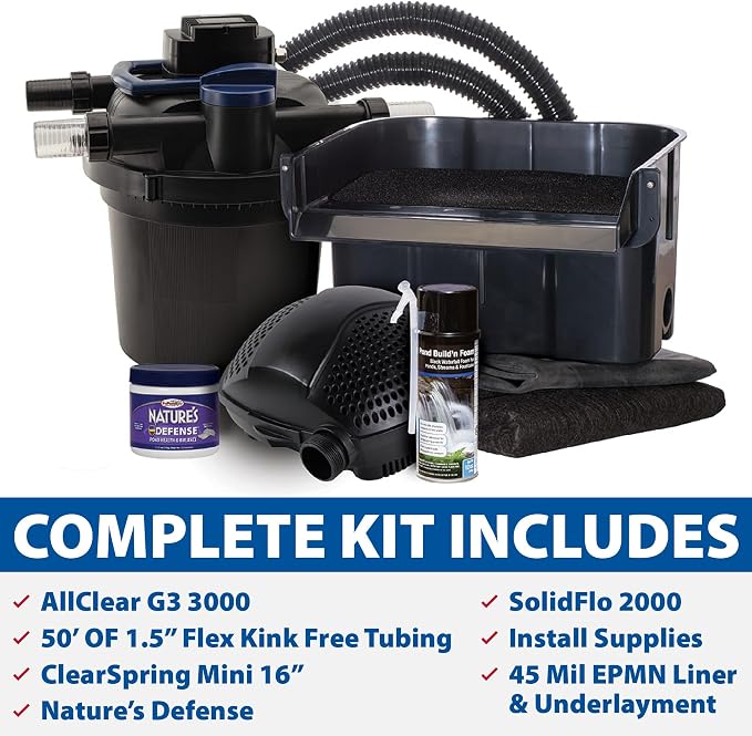 The Pond Guy AllClear Ecosystem Kit – Complete DIY Fishpond