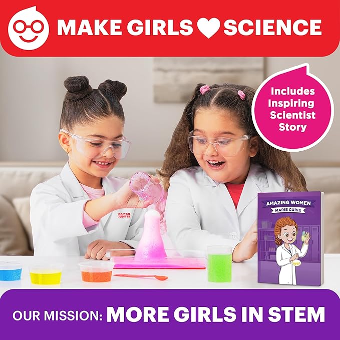 Doctor Jupiter Explosive Science Kit for Girls Ages 8-10-12-14 | Birthday Gift Ideas for 8,9,10+ Year Olds | Chemistry Set, STEM Toy Kit with 10 Experiments | Learning & Educational Projects