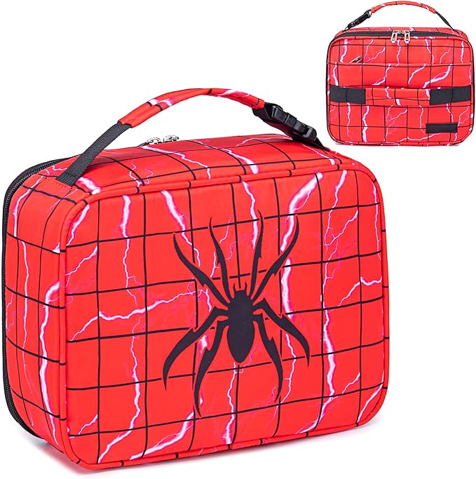 Insulated School Lunch Bag for Boys Lunch Box for Kids for 3 4 5 6 7 8 9 10 11 12 Toddler Reusable Freezable Small Cooler Bag for Back to School for Elementary Kindergarten Primary