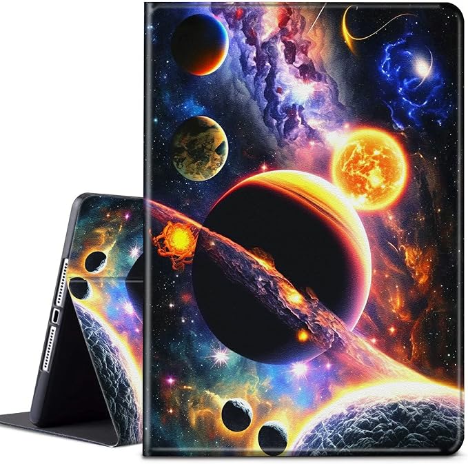 Case for Samsung Galaxy Tab A9 Plus 2023/A11 Plus 2025 11 inch Lightweight Protective PU Leather Smart Stand Cover with Auto Wake Sleep Tablet Case Cover - American Flag &amp Fish