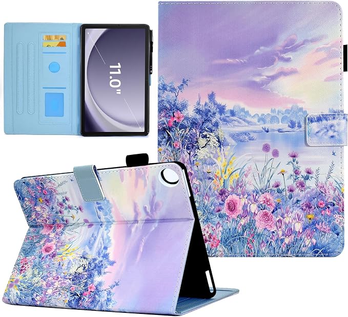 Case for Galaxy Tab A11+ Plus 2026/ A9 Plus 2024 11-Inch Funut PU Leather Folio Cover Multi-Angle Stand with Auto Wake/Sleep Case for Samsung Galaxy Tab A9 Plus/A9+ Tablet Bird