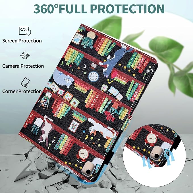 Case for iPad 9th/8th/7th Generation iPad 10.2 Case (2021/2020/2019 Model iPad 9/8/7 Case) PU Leather Folio Folding Stand Cover for iPad 10.2 inch Auto Wake/Sleep Hummingbird