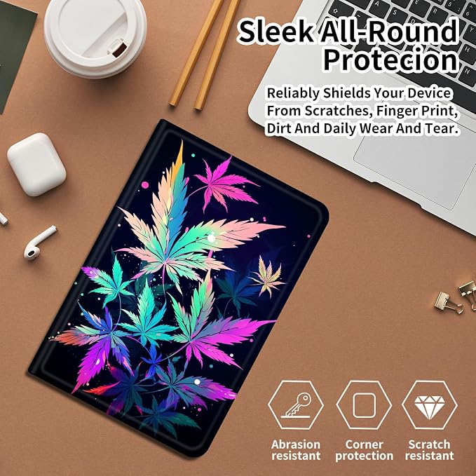 Case for Fire 7 2019/2017/2015Black Cat Purple Roses | DIGTIALL Slim Cover for Fire 7 Tablet 9th/7th/5th Gen 7.0 Folding Stand Protective Case Auto Sleep/Wake Smart Shell