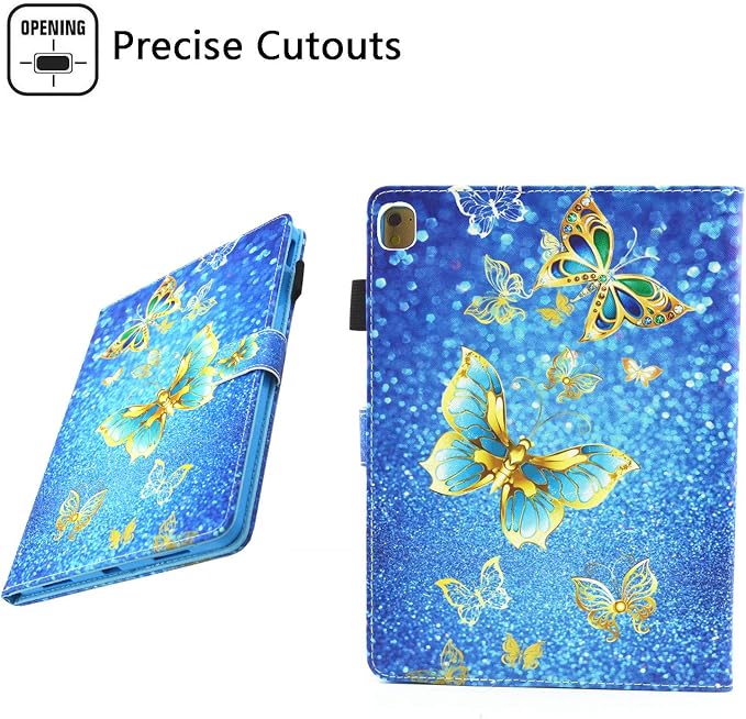 for Apple iPad 10.2 Case 2021/2020/2019 iPad 9th/8th/7th Generation Smart Cover with Pencil Holder [Auto Wake/Sleep] PU Leather Stand Folio Tri-fold Shockproof Thin Shell Colored Graffiti
