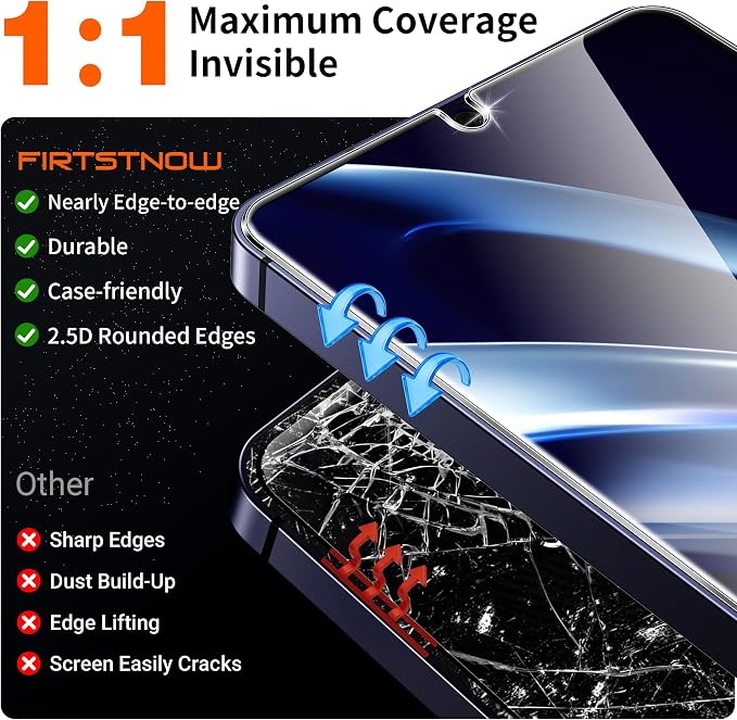 letosan 3 Pack for Samsung Galaxy S26 Ultra Screen Protector Tempered Glass + 2 Sets Camera Lens Protector Military Grade Shatterproof 9H+ Hardness Auto Alignment Frame 6.9 Inch