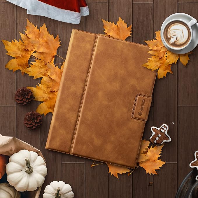Antbox Case for iPad Air 11-inch M4/M3/M2 (2026/2025/2024) iPad Air 5th/4th Generation 10.9'' Vegan Leather with Pencil Holder Typing Angle Auto Sleep/Wake Muti-Stand