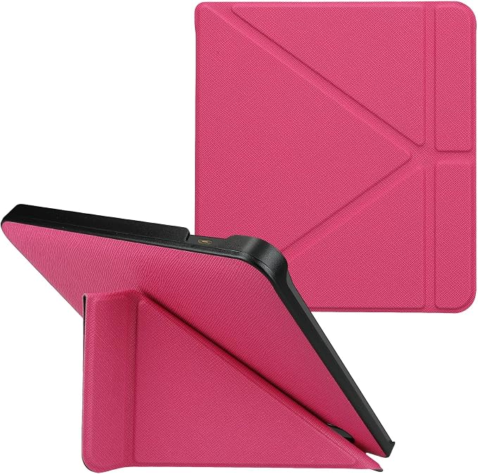 kwmobile Cover for Kobo Libra H2O Case - Slim PU Leather eReader Cover with Stand and auto Sleep funktion - Dark Blue