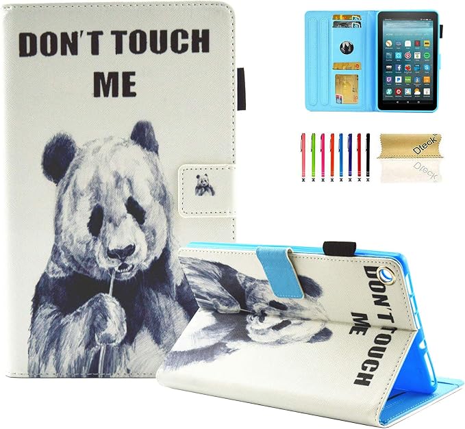 Case for Kindle Fire 7 TabletDteck Full Protective Flip Adjustable Stand Auto Wake/Sleep Smart Cover with Pencil Holder for Kindle Fire 7 Tablet 9th/7th/5th Generation 2019/2017/2015 ReleaseKing Dog